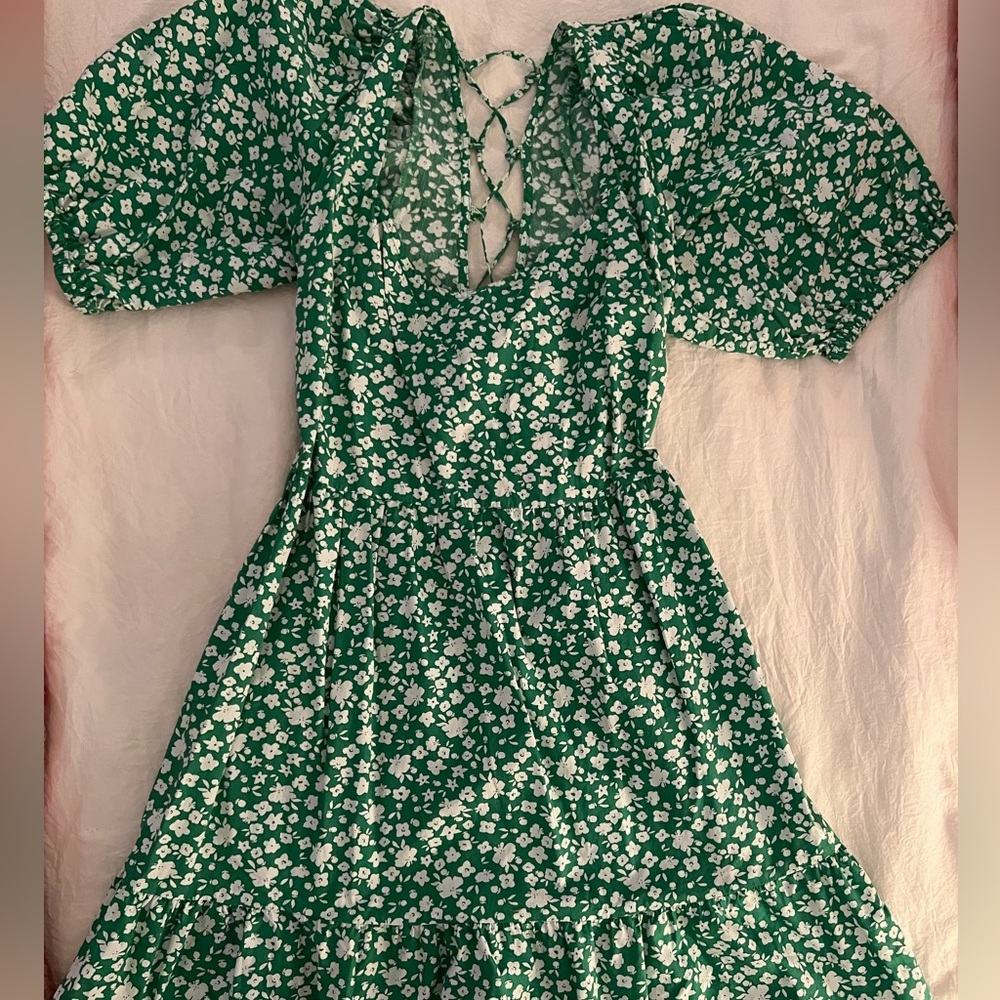 ASOS Green Floral Sundress